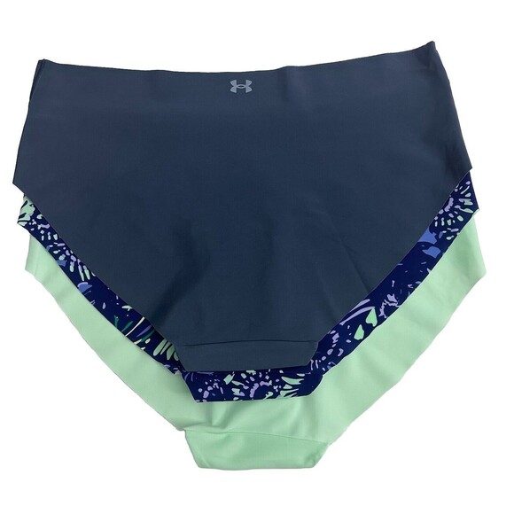 Under Armour Essential 4-Way Stretch No Show 3-Pack Hipster Panty Blue Size L NW - Picture 13 of 16